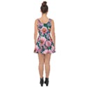 Azure Watercolor Flowers Inside Out Casual Dress View4