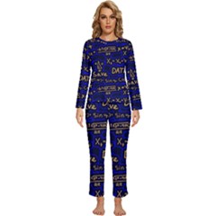 Art Pattern Design Background Graphic Womens  Long Sleeve Lightweight Pajamas Set