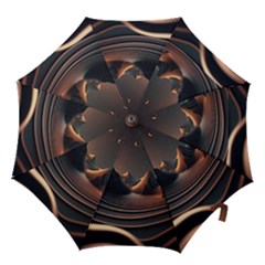 Ai Generated Swirl Space Design Fractal Light Art Hook Handle Umbrellas (small) by Ravend