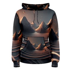 Ai Generated Swirl Space Design Fractal Light Art Women s Pullover Hoodie by Ravend