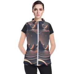 Ai Generated Swirl Space Design Fractal Light Art Women s Puffer Vest by Ravend