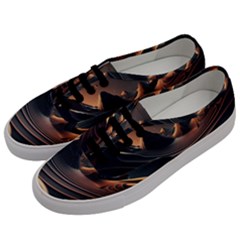 Ai Generated Swirl Space Design Fractal Light Art Men s Classic Low Top Sneakers by Ravend