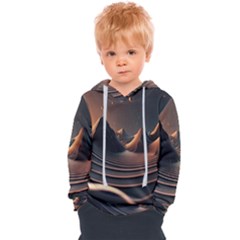 Ai Generated Swirl Space Design Fractal Light Art Kids  Overhead Hoodie by Ravend