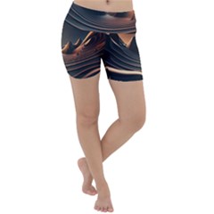 Ai Generated Swirl Space Design Fractal Light Art Lightweight Velour Yoga Shorts by Ravend