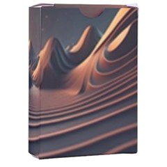 Ai Generated Swirl Space Design Fractal Light Art Playing Cards Single Design (rectangle) With Custom Box by Ravend