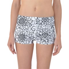 Flowers Template Line Art Pattern Coloring Page Boyleg Bikini Bottoms by Ravend