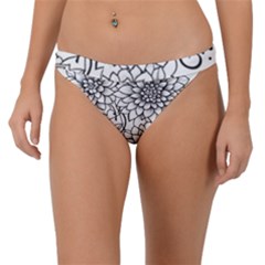 Flowers Template Line Art Pattern Coloring Page Band Bikini Bottoms by Ravend