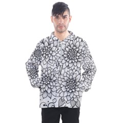 Flowers Template Line Art Pattern Coloring Page Men s Half Zip Pullover by Ravend