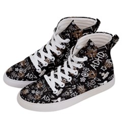 Background Pattern Graphic Beautiful Wallpaper Women s Hi-top Skate Sneakers by Ravend