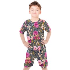 Astonishingly Beautiful Bluebells Watercolor Kids  Tee And Shorts Set by GardenOfOphir