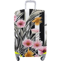 Assorted Watercolor Flowers Luggage Cover (large) by GardenOfOphir