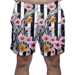 Assorted Watercolor Flowers Men s Shorts