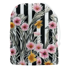 Assorted Watercolor Flowers Drawstring Pouch (3xl) by GardenOfOphir