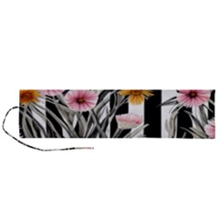 Assorted Watercolor Flowers Roll Up Canvas Pencil Holder (l) by GardenOfOphir