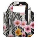 Assorted Watercolor Flowers Premium Foldable Grocery Recycle Bag View2