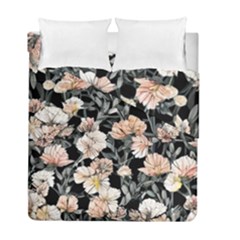 Vibrant And Alive Watercolor Flowers Duvet Cover Double Side (full/ Double Size) by GardenOfOphir