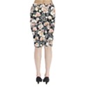 Vibrant And Alive Watercolor Flowers Midi Wrap Pencil Skirt View2