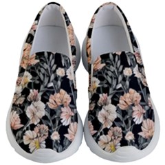 Vibrant And Alive Watercolor Flowers Kids Lightweight Slip Ons by GardenOfOphir