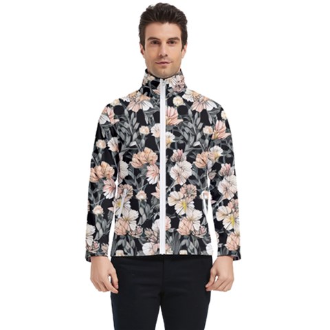 Vibrant And Alive Watercolor Flowers Men s Bomber Jacket by GardenOfOphir