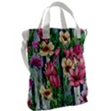 Big And Bright Watercolor Flowers Canvas Messenger Bag View2