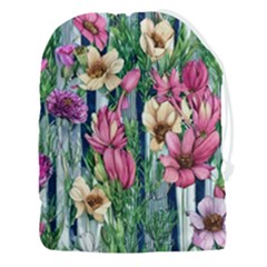 Big And Bright Watercolor Flowers Drawstring Pouch (3xl) by GardenOfOphir