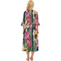 Big And Bright Watercolor Flowers Midsummer Wrap Dress View4