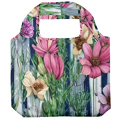 Big And Bright Watercolor Flowers Foldable Grocery Recycle Bag by GardenOfOphir