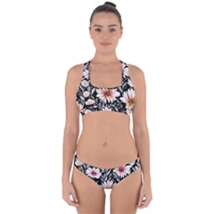 Bountiful Blossoms Cross Back Hipster Bikini Set by GardenOfOphir