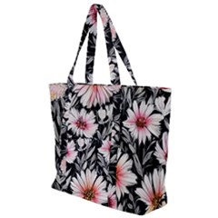 Bountiful Blossoms Zip Up Canvas Bag by GardenOfOphir