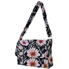 Bountiful Blossoms Full Print Messenger Bag (l) by GardenOfOphir