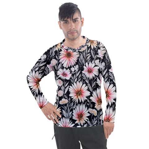 Bountiful Blossoms Men s Pique Long Sleeve Tee by GardenOfOphir