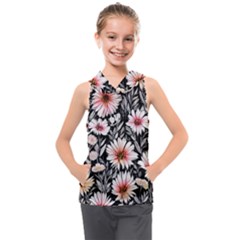 Bountiful Blossoms Kids  Sleeveless Hoodie by GardenOfOphir