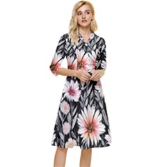 Bountiful Blossoms Classy Knee Length Dress by GardenOfOphir