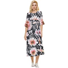 Bountiful Blossoms Double Cuff Midi Dress by GardenOfOphir