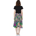 Creative Crimson Crisp Watercolor Flowers Frill Hi Low Chiffon Skirt View2