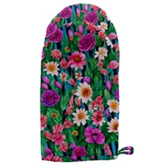 Creative Crimson Crisp Watercolor Flowers Microwave Oven Glove