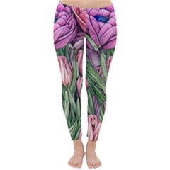 Chic Choice Classic Watercolor Flowers Classic Winter Leggings by GardenOfOphir