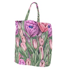 Chic Choice Classic Watercolor Flowers Giant Grocery Tote by GardenOfOphir