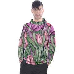 Chic Choice Classic Watercolor Flowers Men s Pullover Hoodie by GardenOfOphir