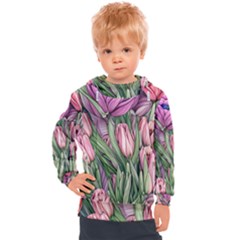 Chic Choice Classic Watercolor Flowers Kids  Hooded Pullover by GardenOfOphir