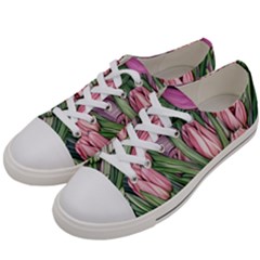 Chic Choice Classic Watercolor Flowers Men s Low Top Canvas Sneakers by GardenOfOphir