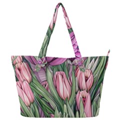 Chic Choice Classic Watercolor Flowers Full Print Shoulder Bag by GardenOfOphir