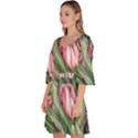 Chic Choice Classic Watercolor Flowers Velour Kimono Dress View2