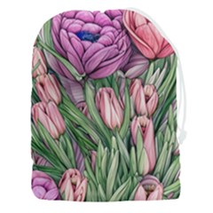 Chic Choice Classic Watercolor Flowers Drawstring Pouch (3xl) by GardenOfOphir