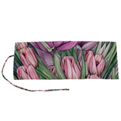 Chic Choice Classic Watercolor Flowers Roll Up Canvas Pencil Holder (s) by GardenOfOphir