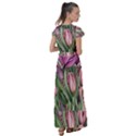 Chic Choice Classic Watercolor Flowers Flutter Sleeve Maxi Dress View2