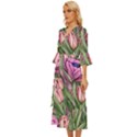 Chic Choice Classic Watercolor Flowers Midsummer Wrap Dress View2