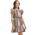 Chic Choice Classic Watercolor Flowers Kids  Winged Sleeve Dress View3