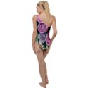 Breathtaking Bright Brilliant Watercolor Flowers To One Side Swimsuit View2