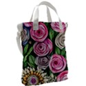 Breathtaking Bright Brilliant Watercolor Flowers Canvas Messenger Bag View2